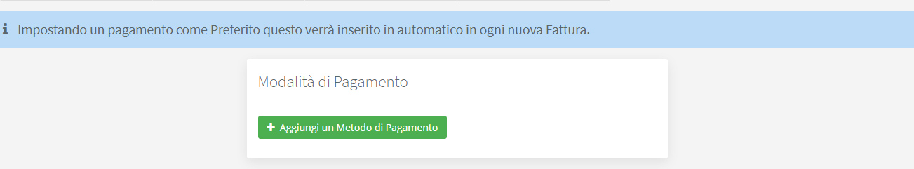 Associazione - Metodi di pagamento