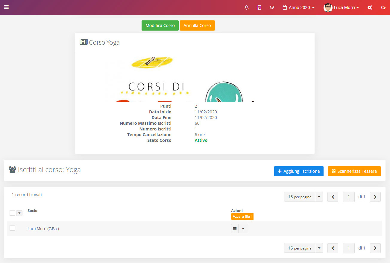 Corsi - Prenotabili Dettaglio Dedicato