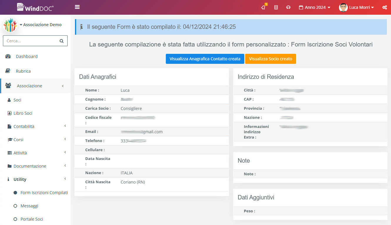 Form Iscrizioni Compilati