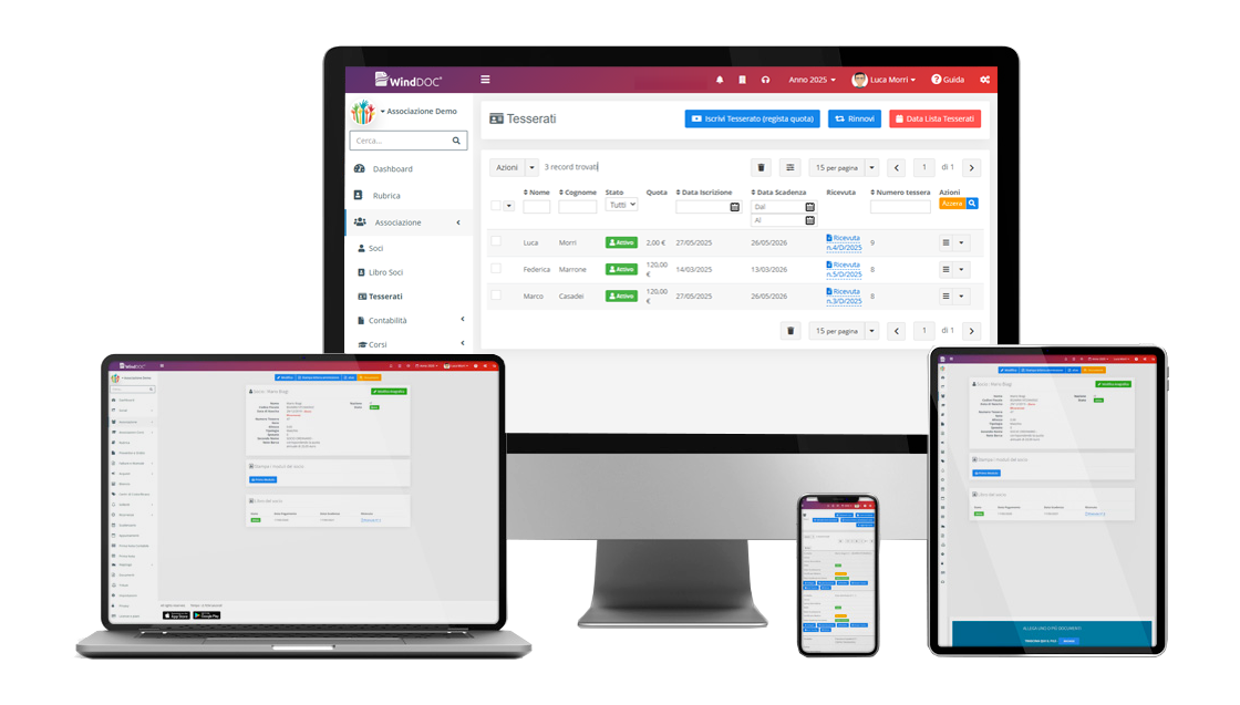 Software gestione soci associazione