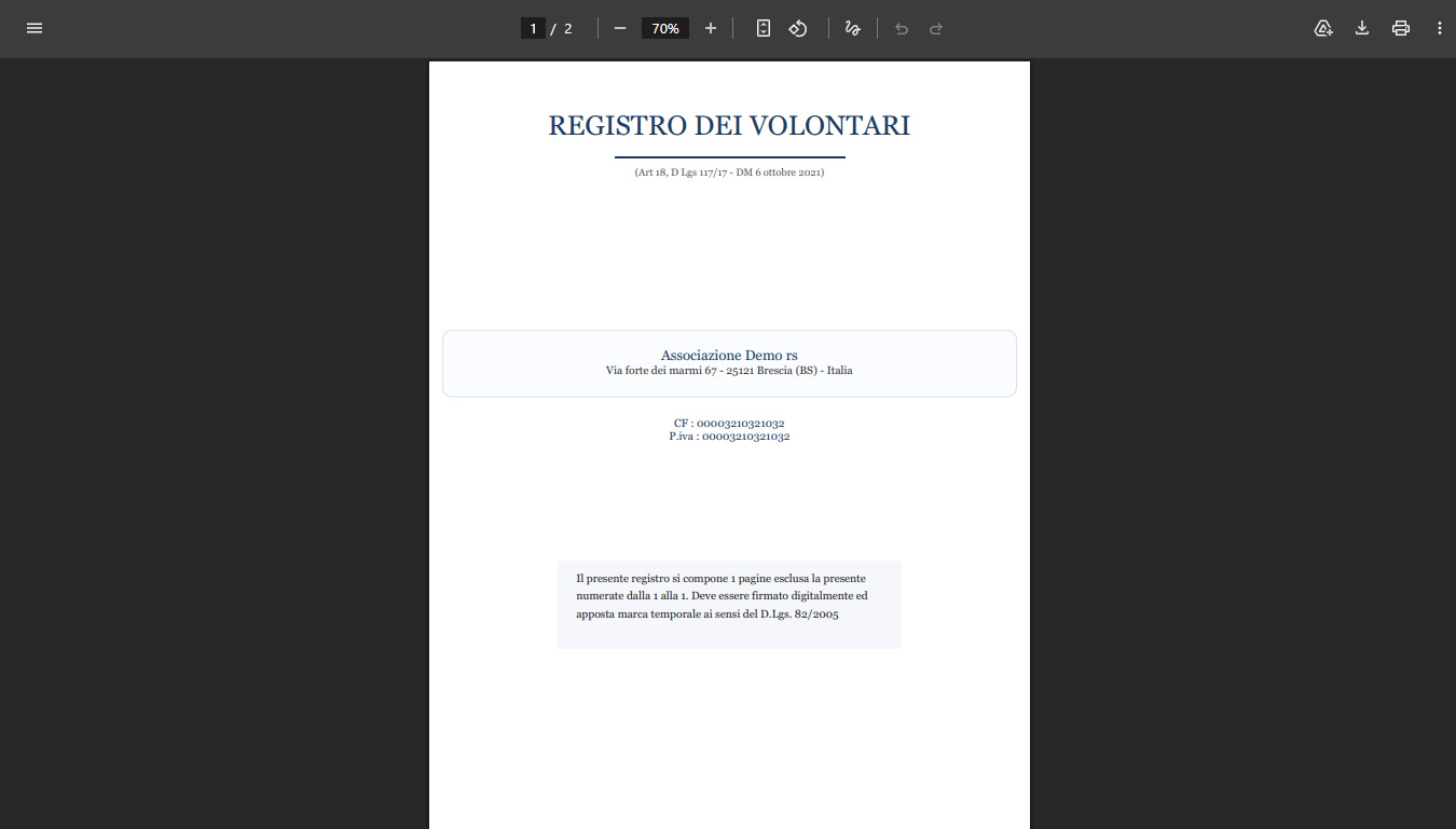 Associazione - Libro Volontari