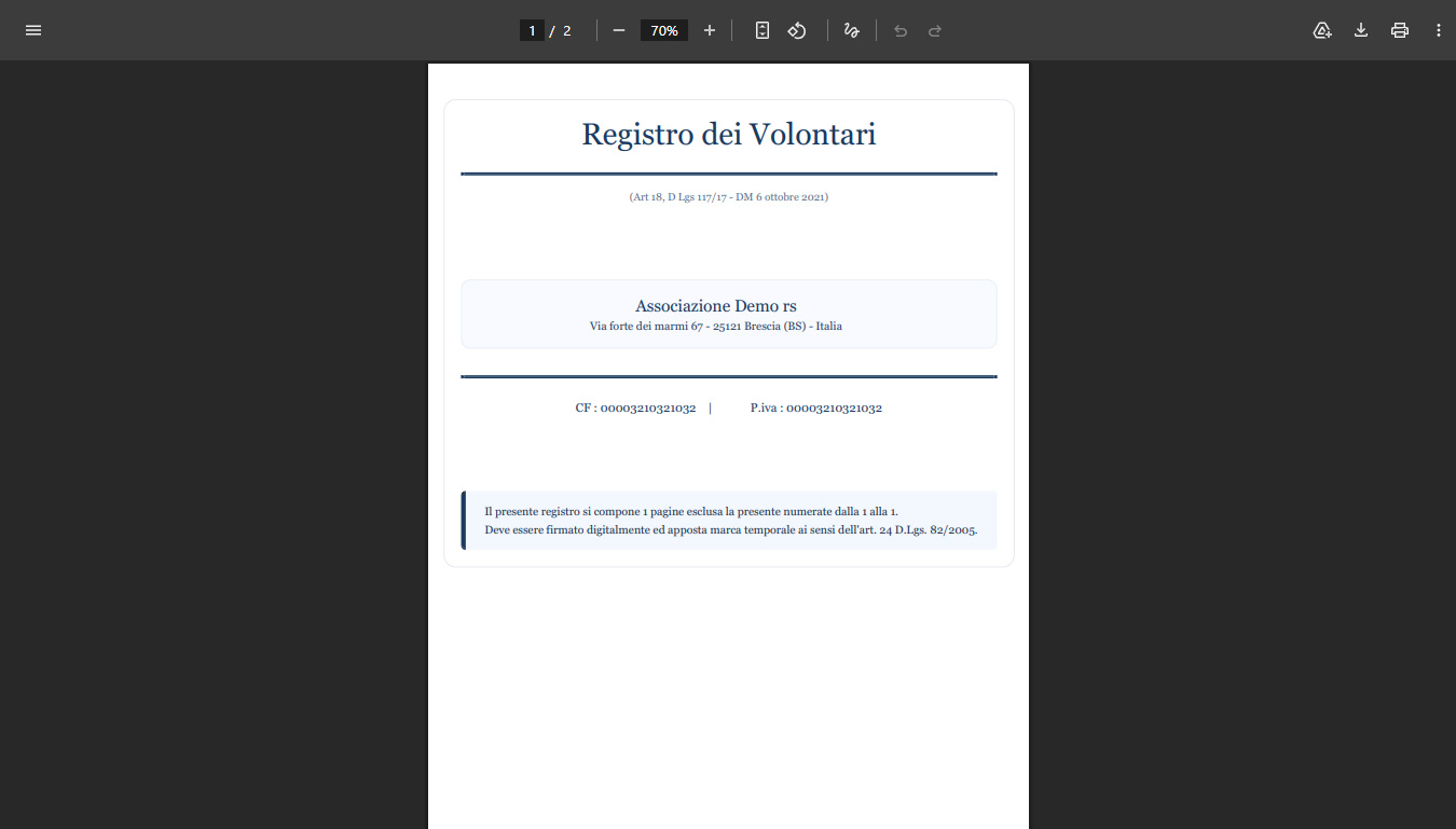 Associazione - Libro Volontari