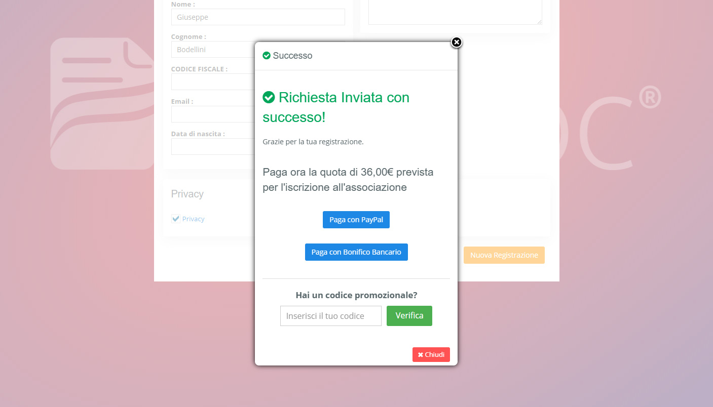 Promozioni - Attivazione