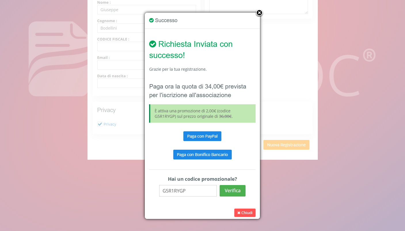 Promozioni - Utilizzo